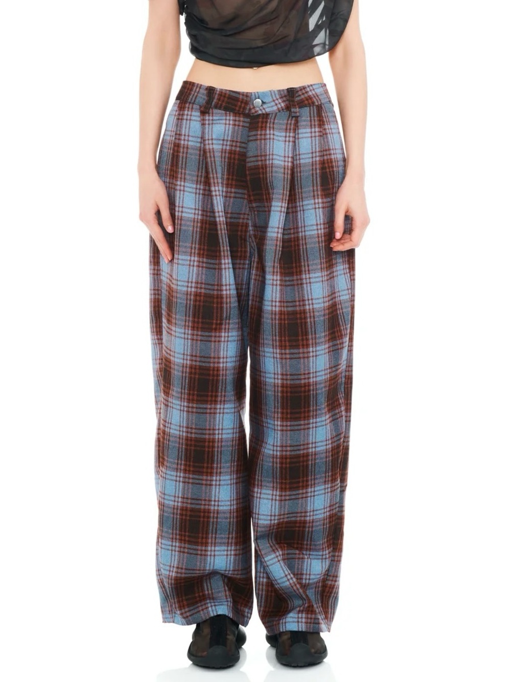 COLLINA STRADA CRANBERRY SKY PLAID CATCHFLY PANT, sz M, new with tags